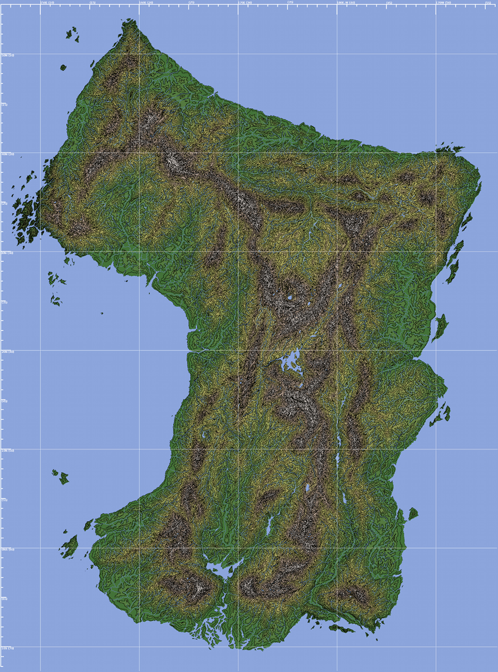 Elevation map of Ewlah
