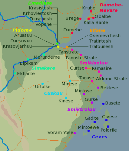 map showing location of gvekuu teams